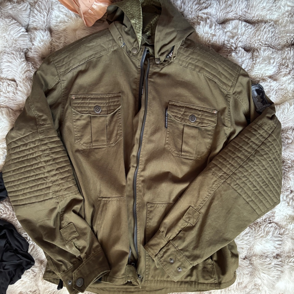 Speed & Strength Dogs of War 1.0 Men's Olive Green Armored Motorcycle Jacket